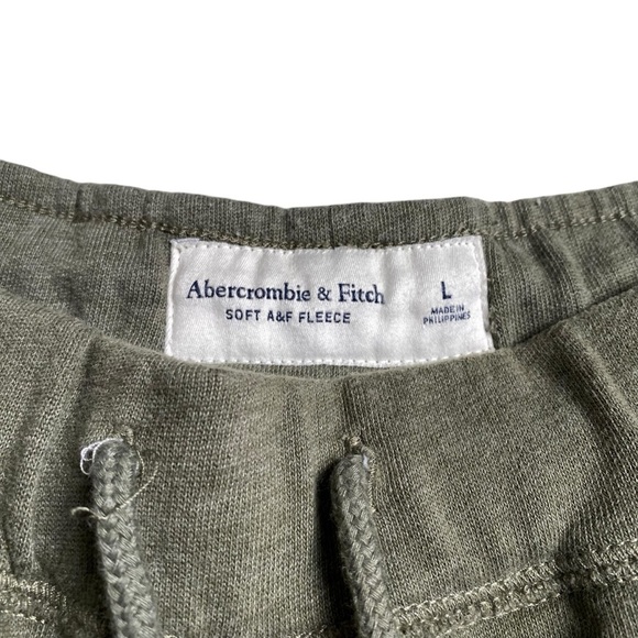 Abercrombie & Fitch Green Fleece Shorts, L - Picture 5 of 6